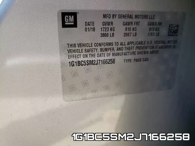 1G1BC5SM2J7166258 фото 2