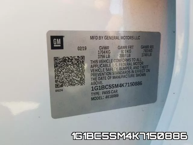 1G1BC5SM4K7150886 фото 2