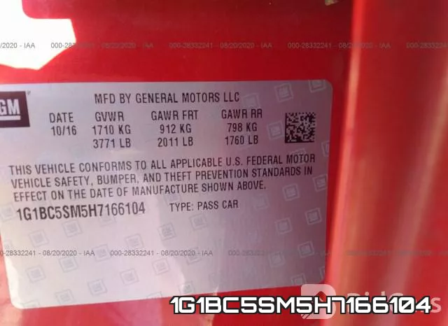 1G1BC5SM5H7166104 фото 10