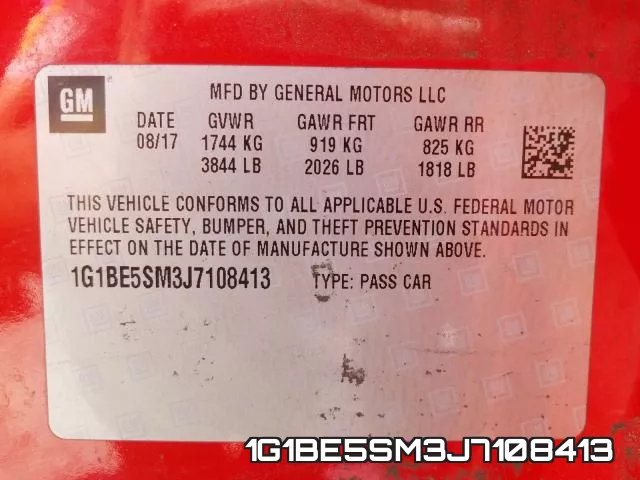 1G1BE5SM3J7108413 фото 2