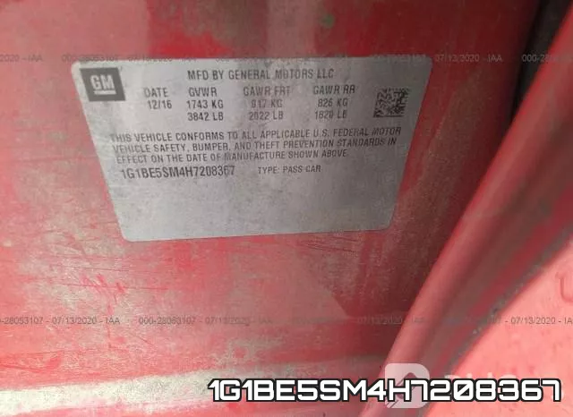 1G1BE5SM4H7208367 фото 10