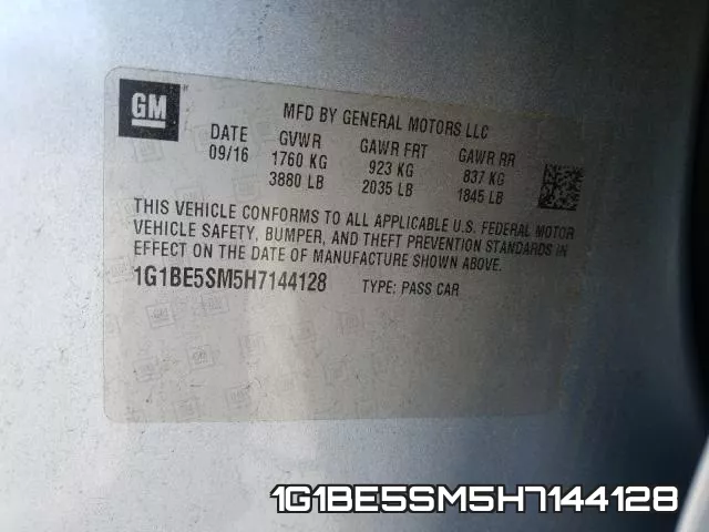 1G1BE5SM5H7144128 фото 2