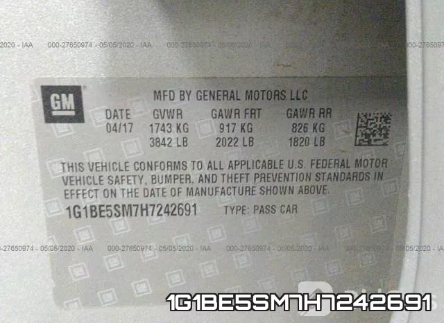 1G1BE5SM7H7242691 фото 10
