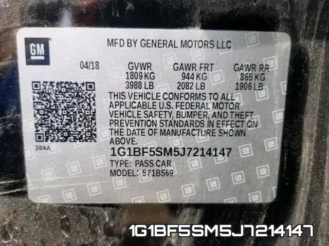 1G1BF5SM5J7214147 фото 2