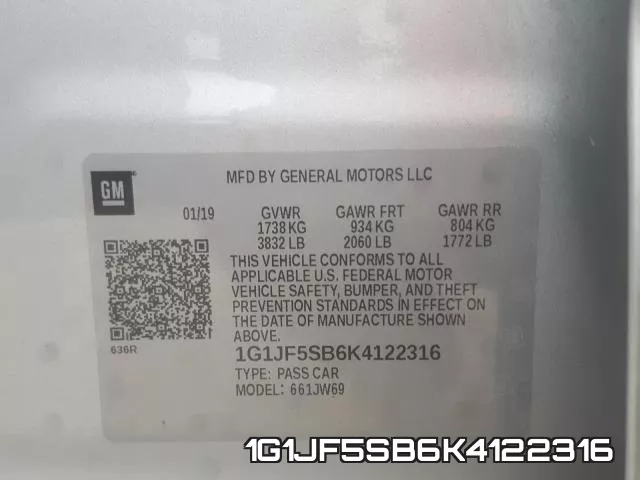 1G1JF5SB6K4122316 фото 2