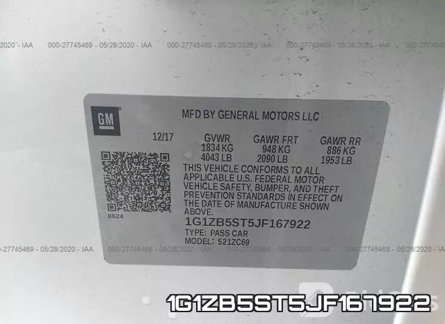 1G1ZB5ST5JF167922 фото 10