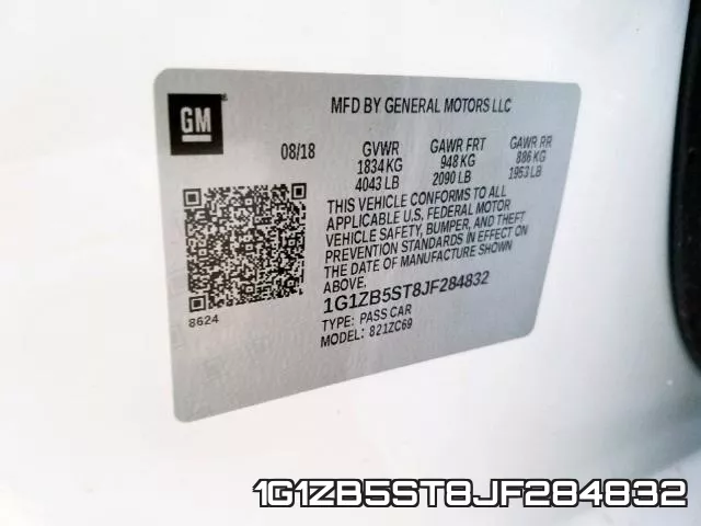 1G1ZB5ST8JF284832 фото 2
