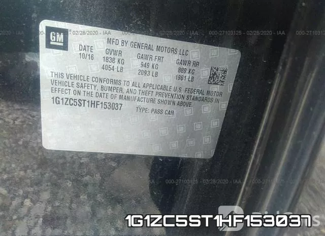 1G1ZC5ST1HF153037 фото 10