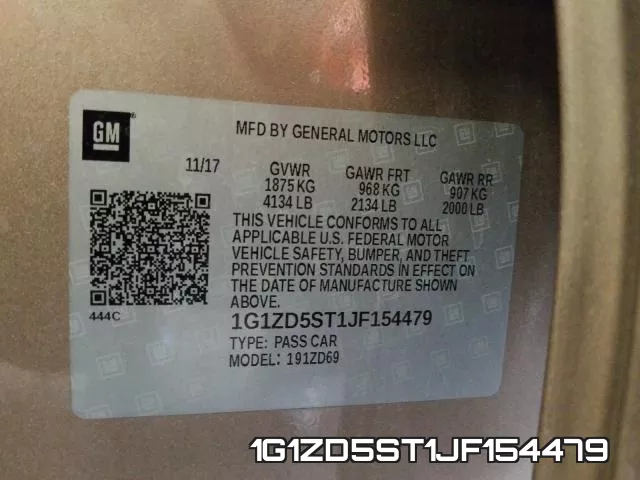 1G1ZD5ST1JF154479 фото 2
