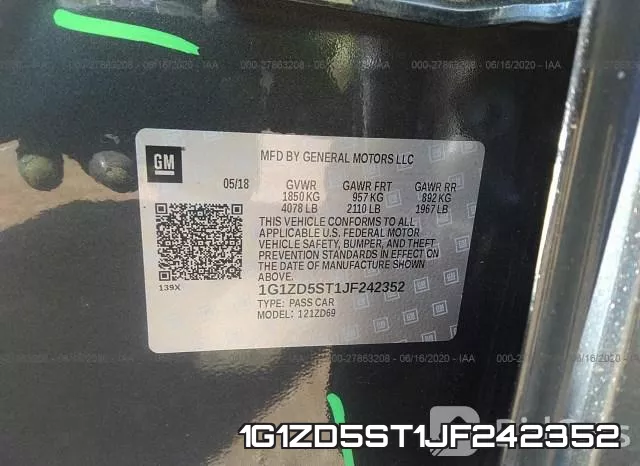 1G1ZD5ST1JF242352 фото 10