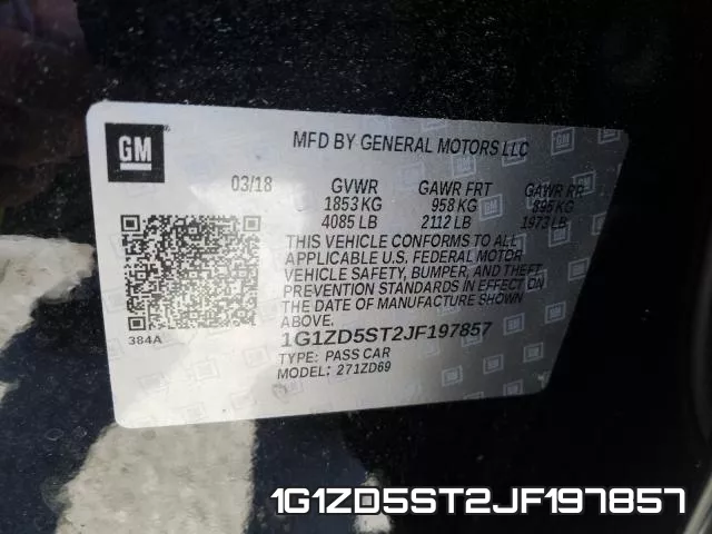 1G1ZD5ST2JF197857 фото 2
