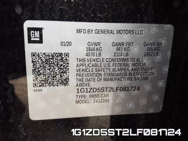 1G1ZD5ST2LF081724 фото 2
