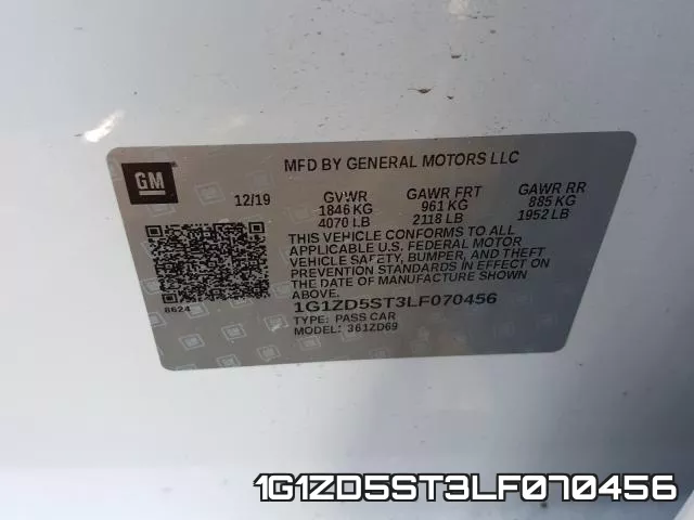 1G1ZD5ST3LF070456 фото 2