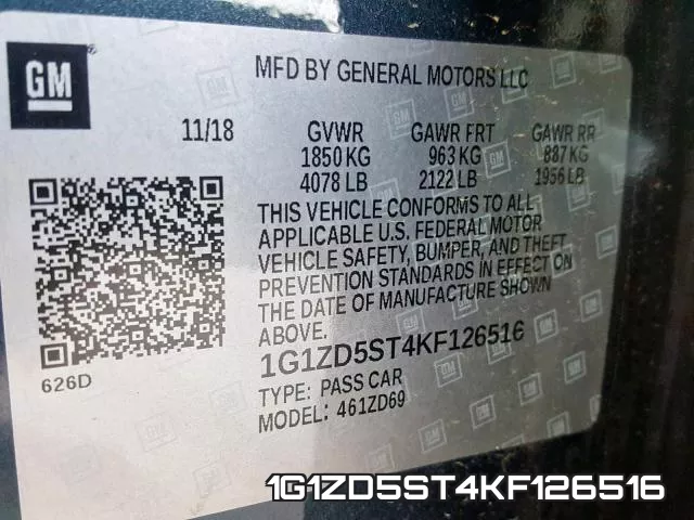 1G1ZD5ST4KF126516 фото 2