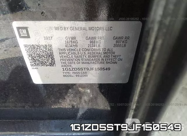1G1ZD5ST9JF150549 фото 10
