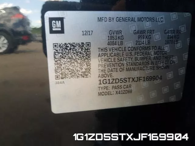 1G1ZD5STXJF169904 фото 2