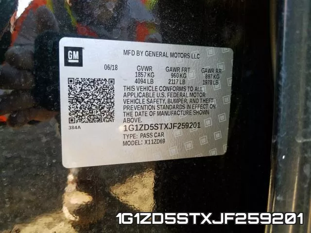 1G1ZD5STXJF259201 фото 2