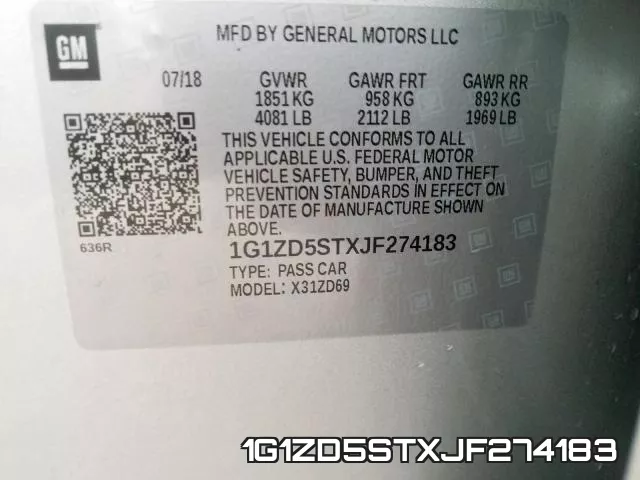 1G1ZD5STXJF274183 фото 2