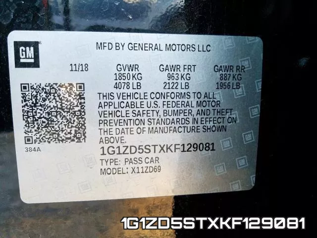 1G1ZD5STXKF129081 фото 2