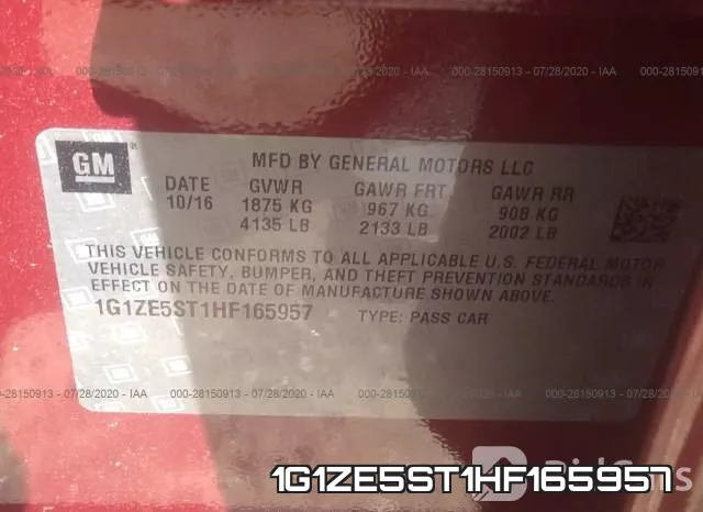 1G1ZE5ST1HF165957 фото 10