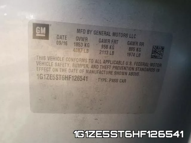 1G1ZE5ST6HF126541 фото 2