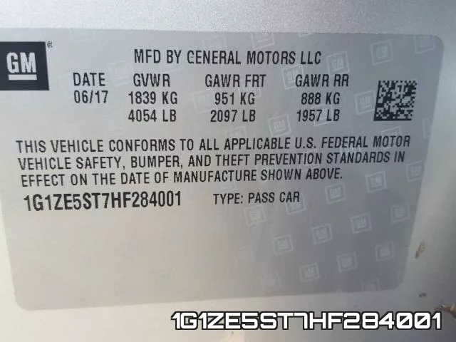 1G1ZE5ST7HF284001 фото 2