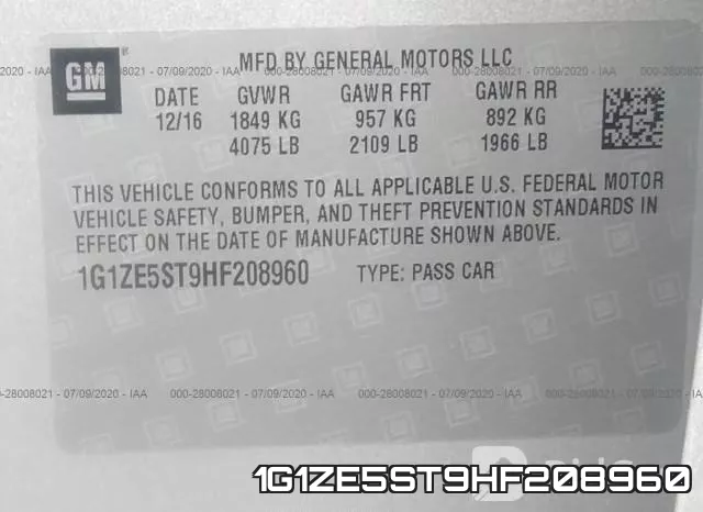 1G1ZE5ST9HF208960 фото 10