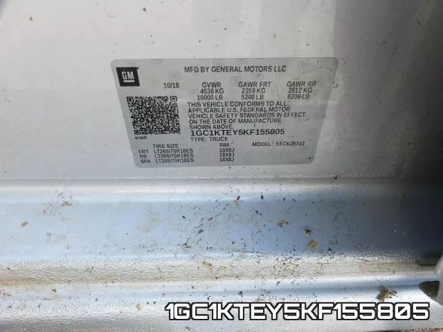 1GC1KTEY5KF155805 фото 2