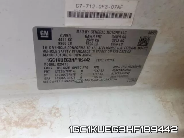 1GC1KUEG3HF189442 фото 2