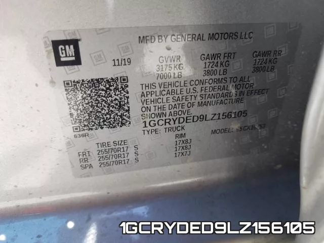 1GCRYDED9LZ156105 фото 2