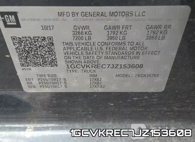 1GCVKREC7JZ153608 фото 9