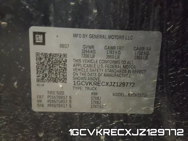 1GCVKRECXJZ129772 фото 2