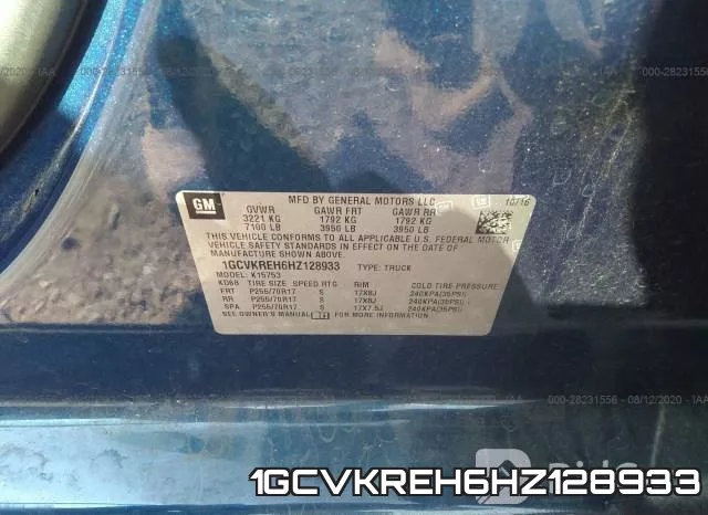1GCVKREH6HZ128933 фото 10