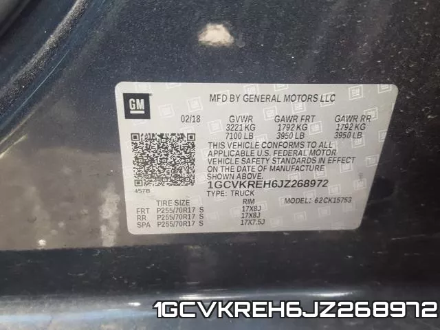 1GCVKREH6JZ268972 фото 2