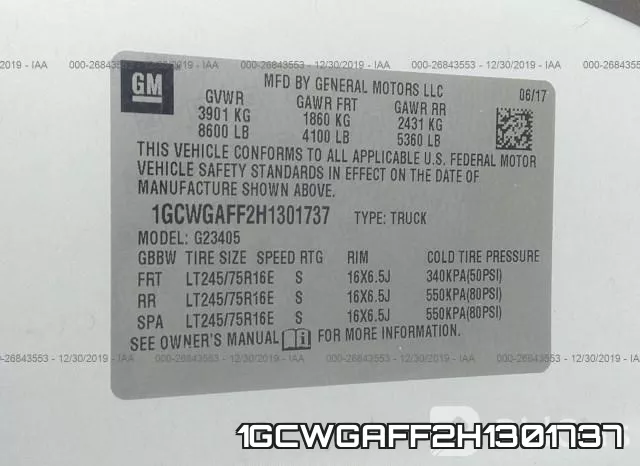 1GCWGAFF2H1301737 фото 10