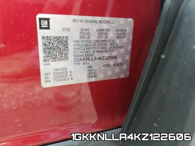 1GKKNLLA4KZ122606 фото 2