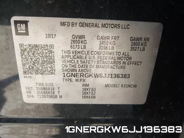 1GNERGKW6JJ136383 фото 2