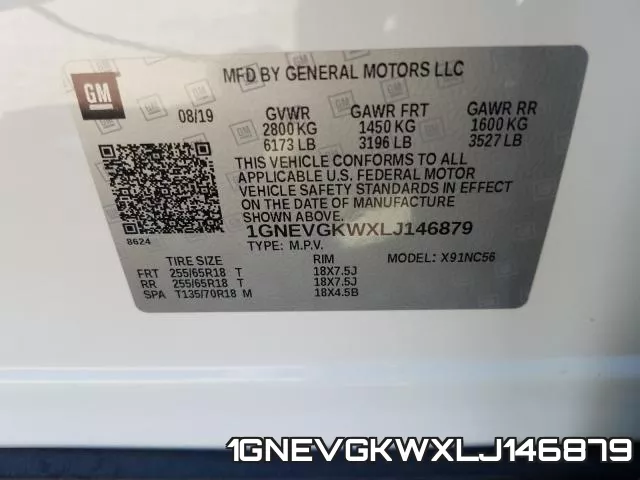 1GNEVGKWXLJ146879 фото 2