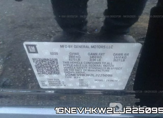 1GNEVHKW2LJ225095 фото 10