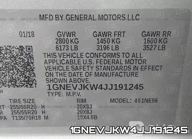1GNEVJKW4JJ191245 фото 10