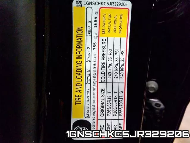 1GNSCHKC5JR329206 фото 2
