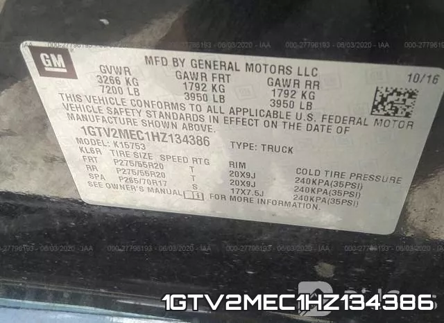 1GTV2MEC1HZ134386 фото 10