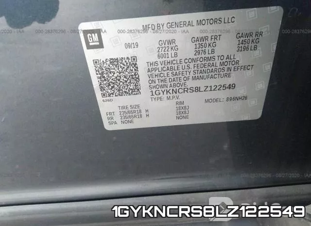 1GYKNCRS8LZ122549 фото 10