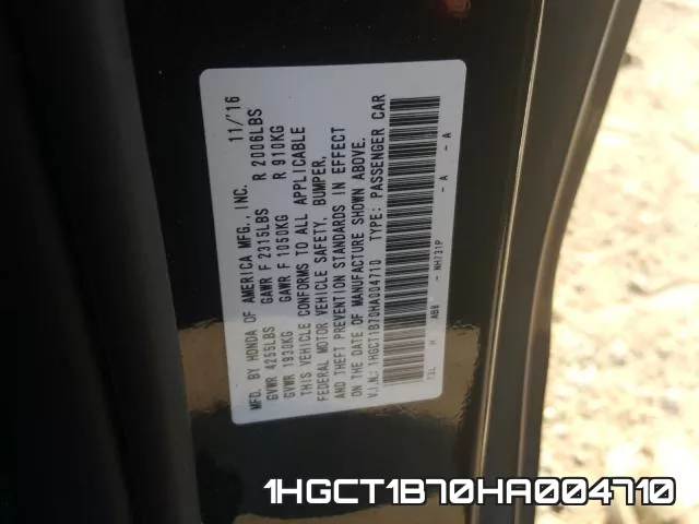 1HGCT1B70HA004710 фото 2