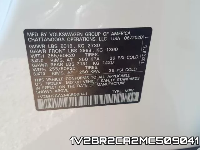 1V2BR2CA2MC509041 фото 2