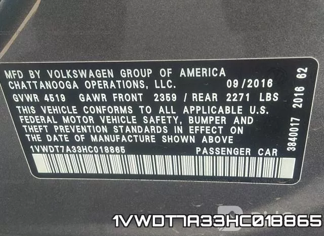 1VWDT7A33HC018865 фото 10