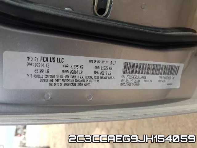 2C3CCAEG9JH154059 фото 2