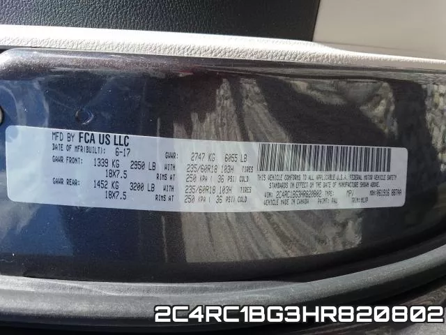 2C4RC1BG3HR820802 фото 2