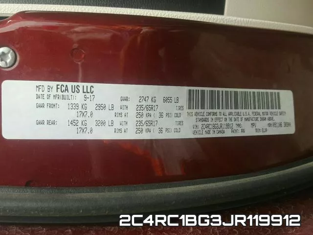2C4RC1BG3JR119912 фото 2