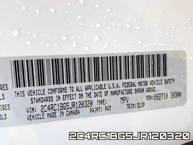 2C4RC1BG5JR120320 фото 2